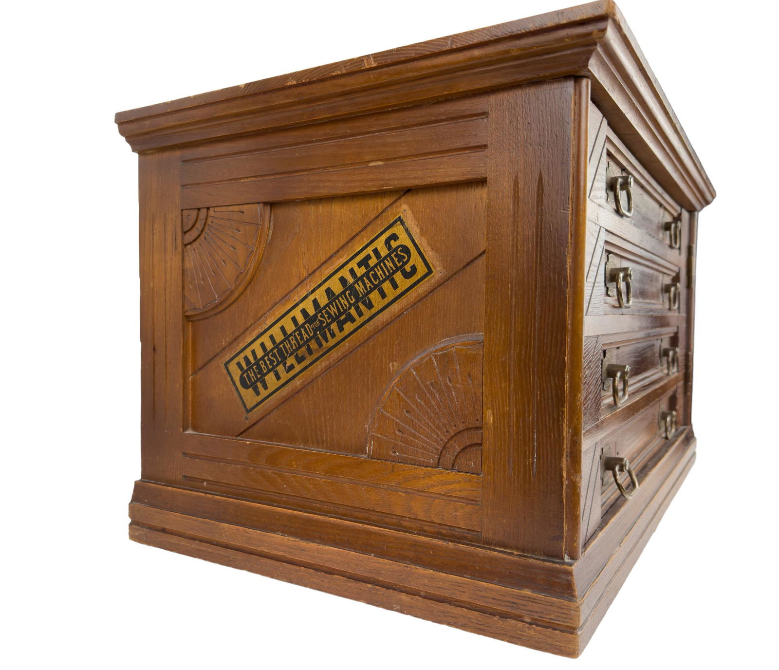 Antique East Lake Style Willimantic Spool Cotton Cabinet (1 of 17)