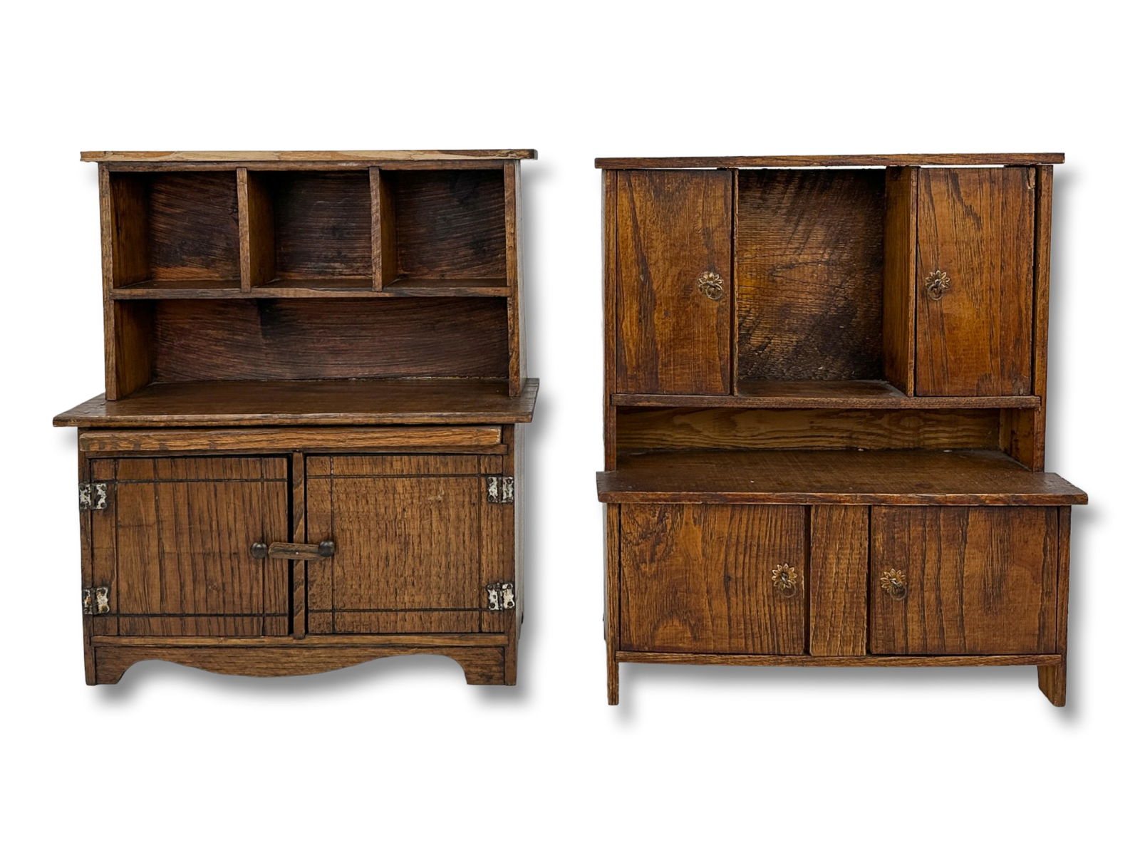 Two Antique Oak Buffett Cabinets, Salesman Prototypes or Miniatures (1 of 14)