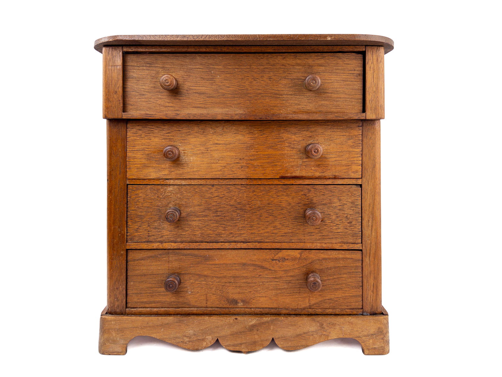 Antique, c. 1874 Miniature Wood Four-Drawer (1 of 13)