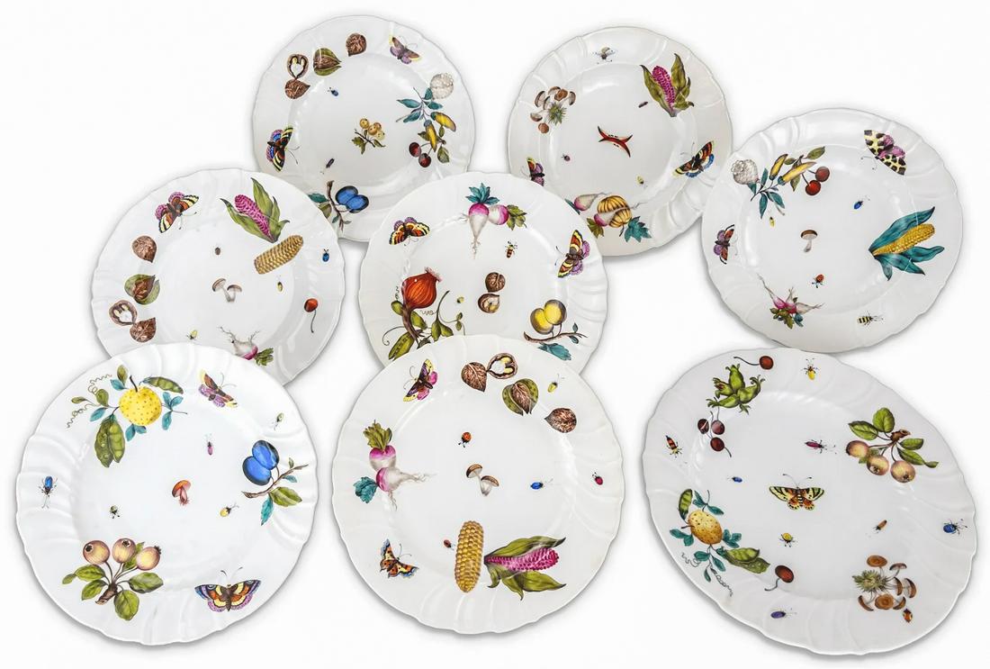 Set of (8) Herend and Sevres Tableware (1 of 8)