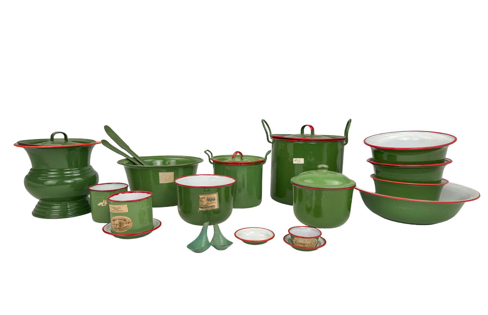 Antique Green B.G.B. Czechoslovakia, Enamelware (1 of 18)