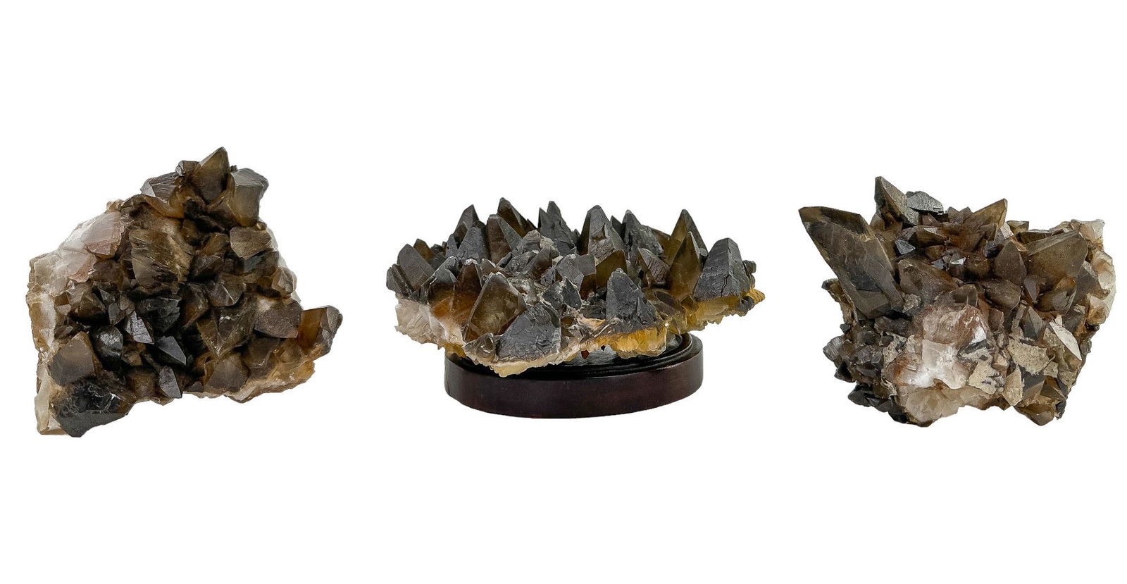 3 Moroccan Black Calcite Crystal Geodes; 2 Medium, 1 Large (1 of 19)