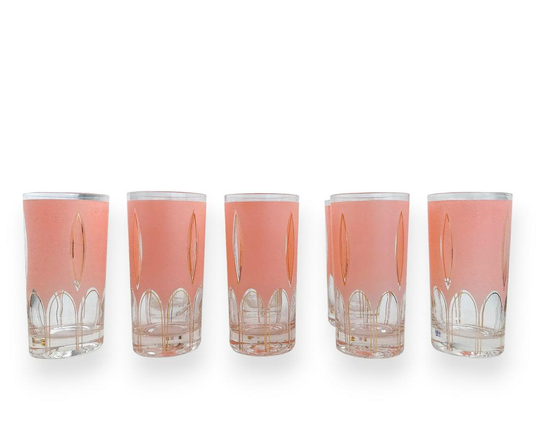 Fred Press Style Mid Century Modern Highball Glasses, Set 8 (1 of 14)