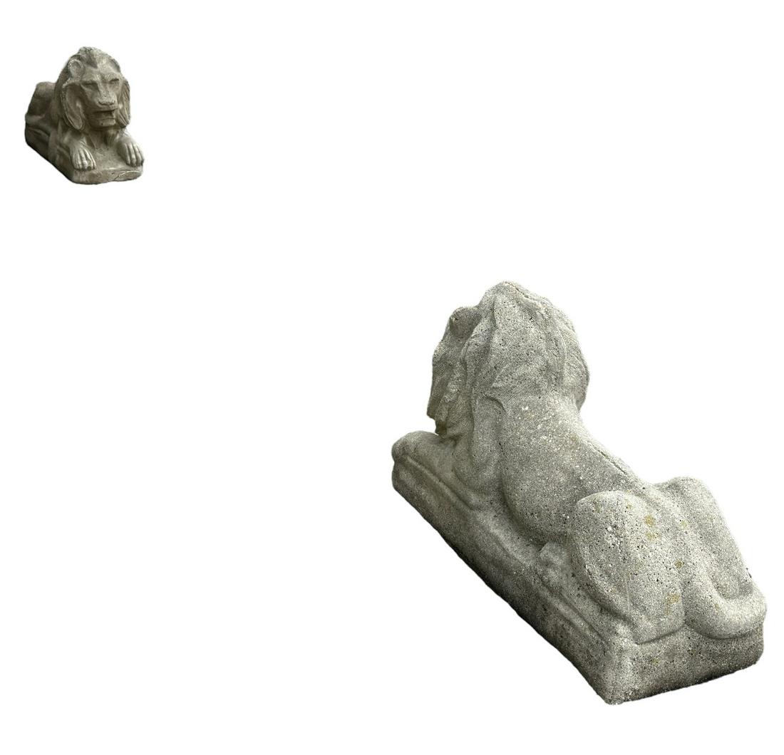 Pair Cast Concrete Lions (1 of 11)