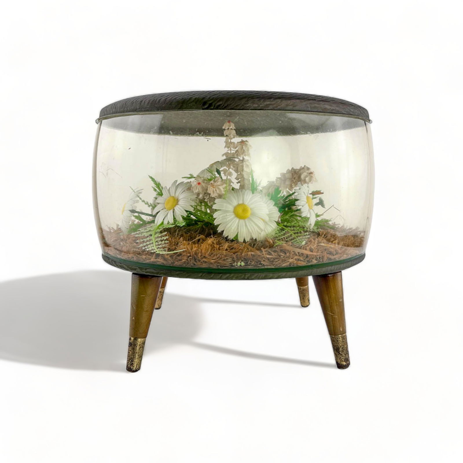 Mid Mod Terrarium Ottoman Auction