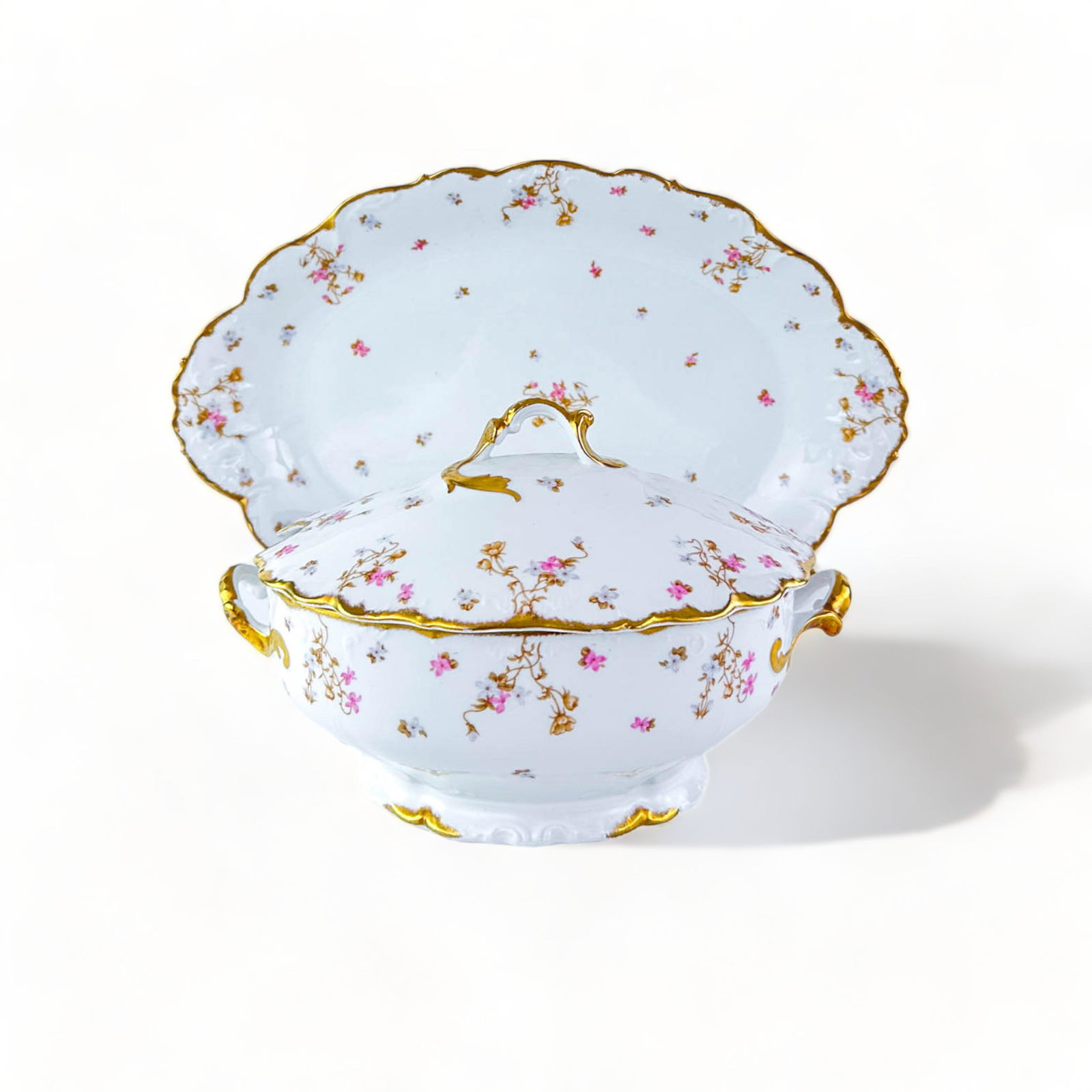 Limoges Elite, Lidded Serving Dish and Plate (1 of 8)
