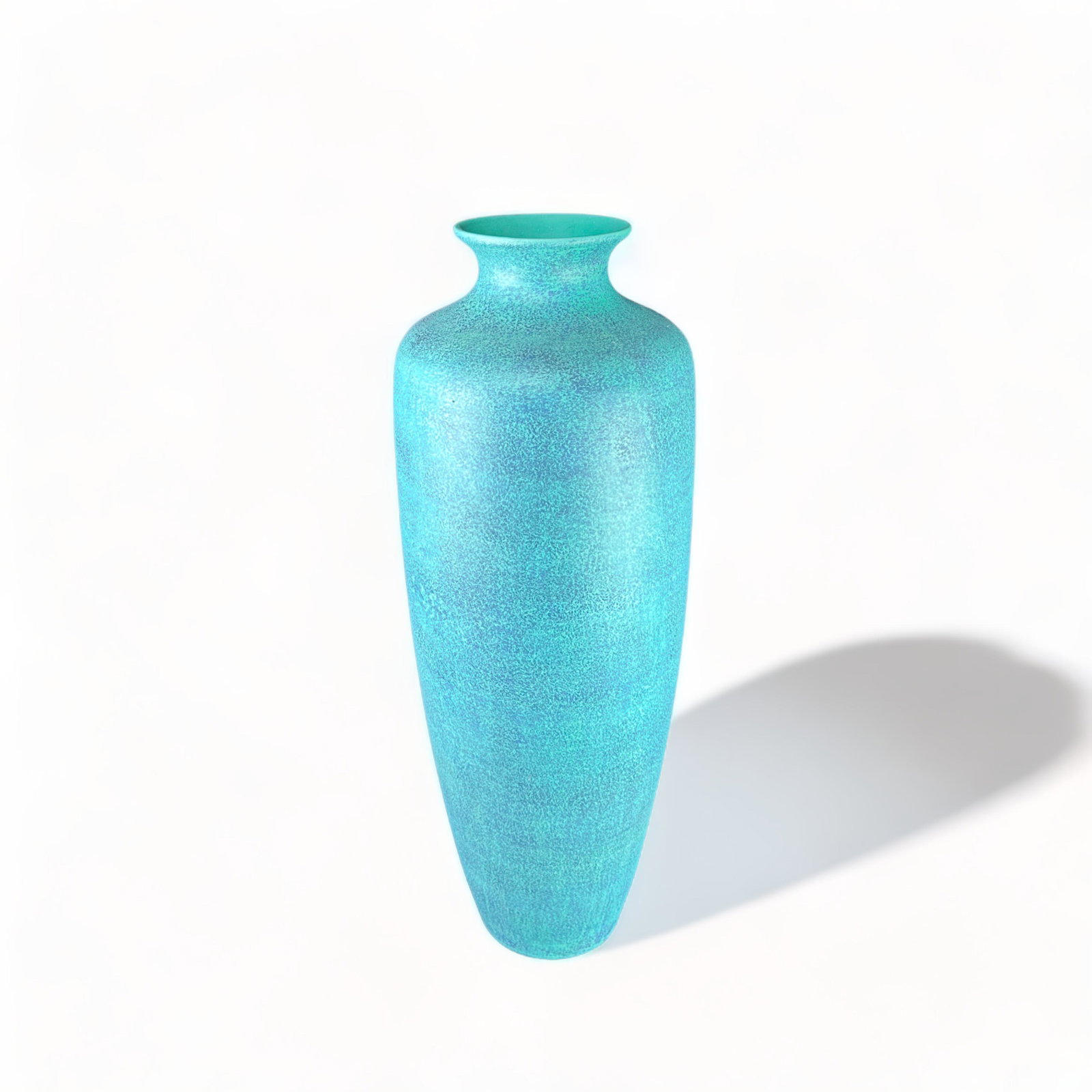 Sarreid 26" Tall Ceramic Vase wtih Green and Blue Speckle Glaze (1 of 8)