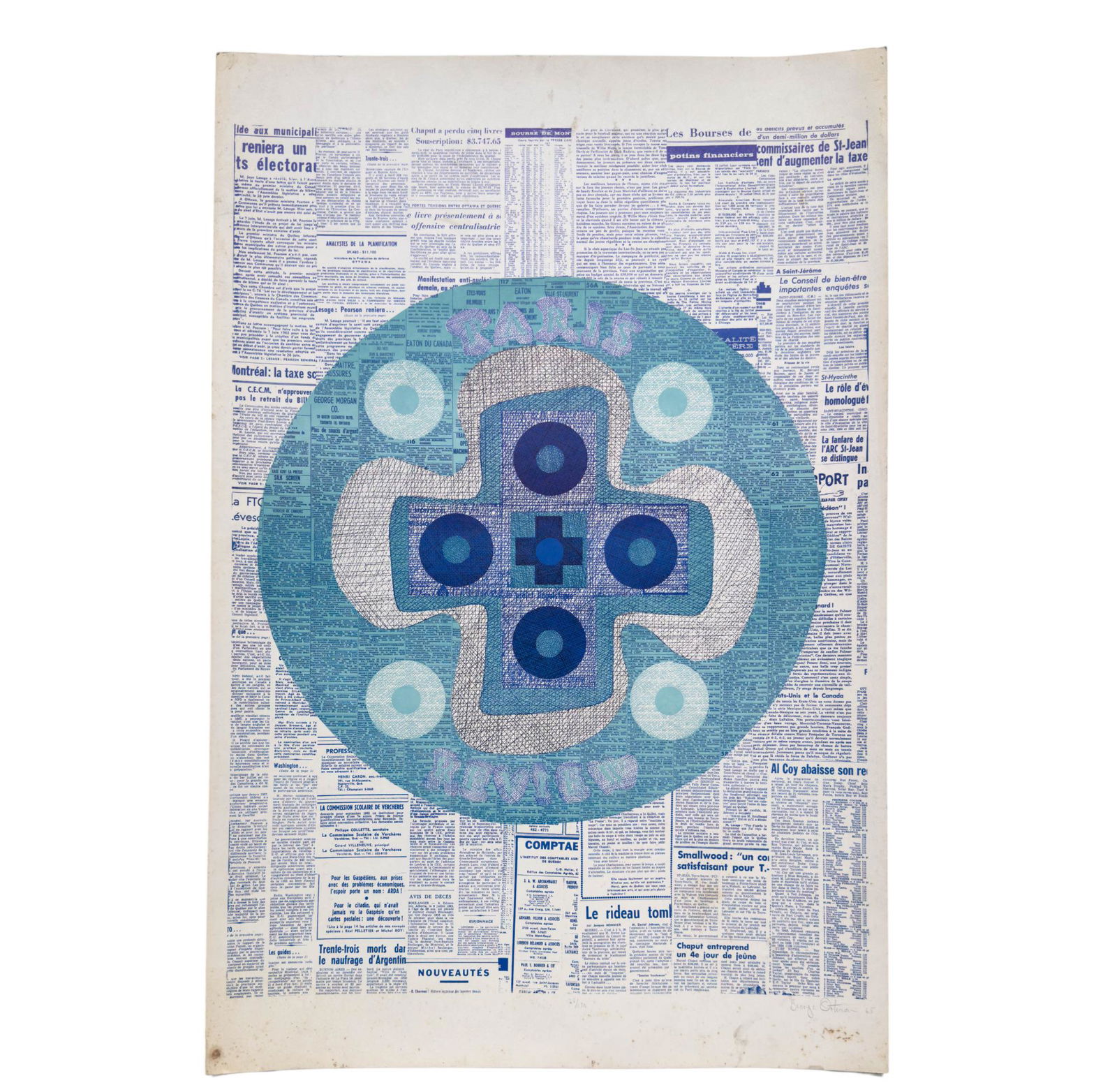 George Ortman Silkscreen, Signed and Numbered, Paris Review Poster 1965 (1 of 8)