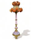 Loetz Nouveau, Purple Art Glass and Gilt Ormolu Metal Floor Lamp