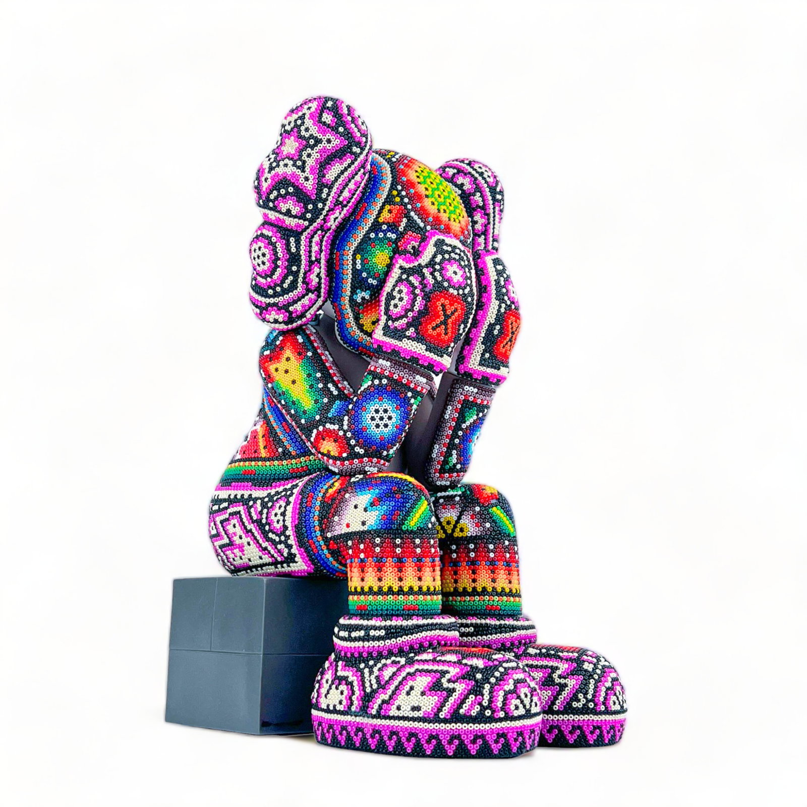 Chroma AKA Rick Wolfryd, Huichol Art Sculpture, "Passing Through" (1 of 15)