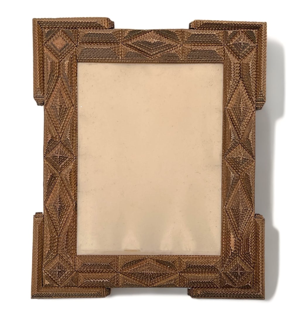 Large Phenomenal Tramp Art Frame (1 of 12)