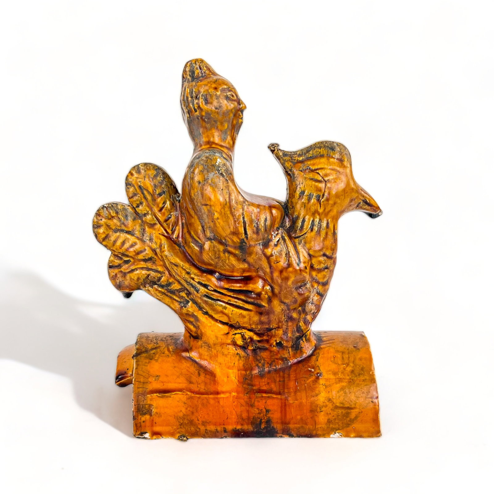Chinese Ming Dynasty Man on Rooster Roof Tile (1 of 14)