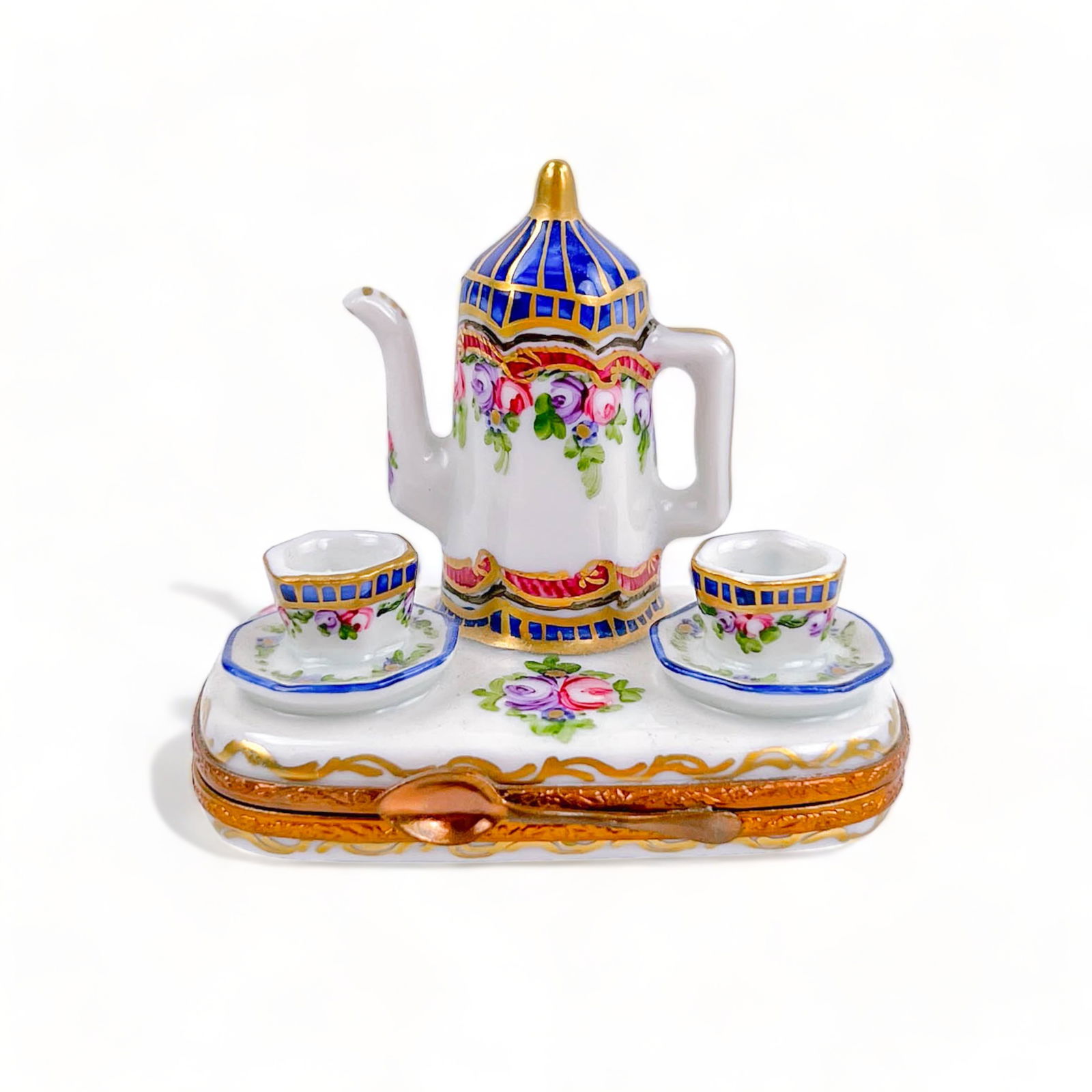 Limoges Peint Main Coffee Pot, Service Pill Box (1 of 7)