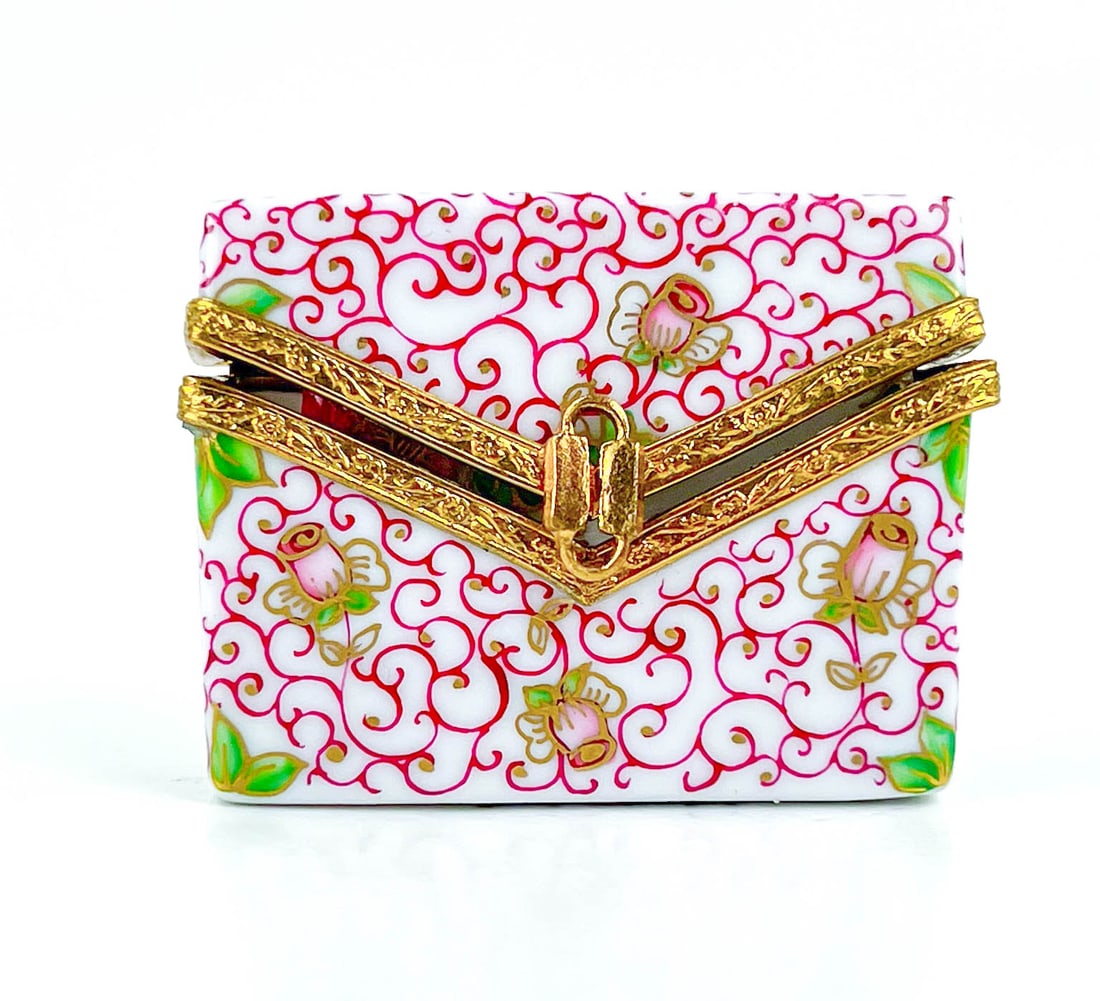 Limoges Sevres Style Porcelain Envelope with Love Letter Inside (1 of 11)