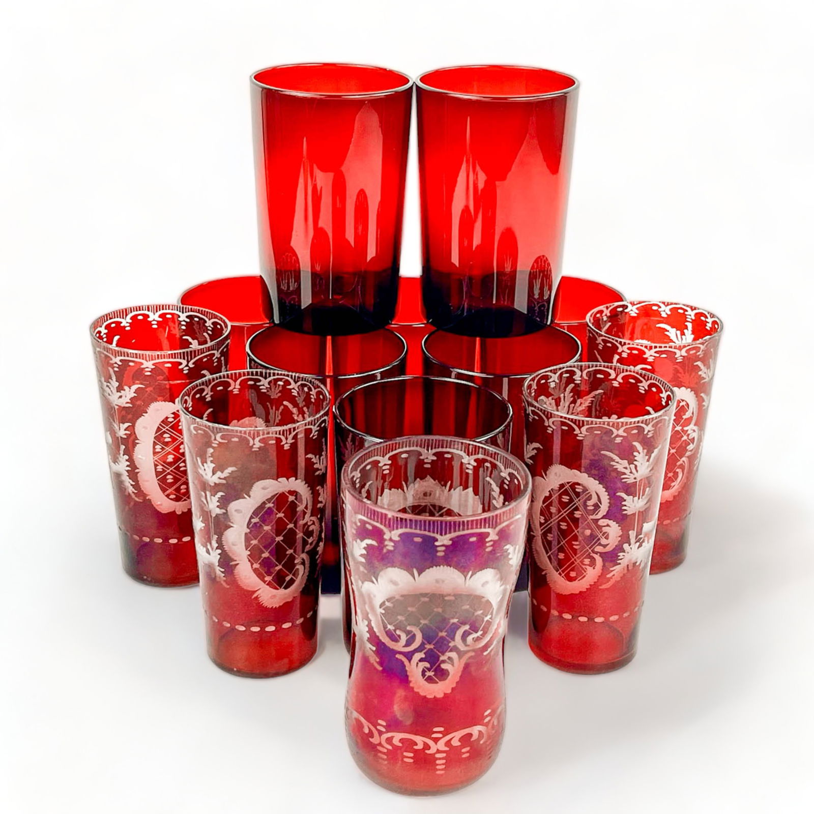 Bohemian and French Ruby Red Glassware (1 of 17)