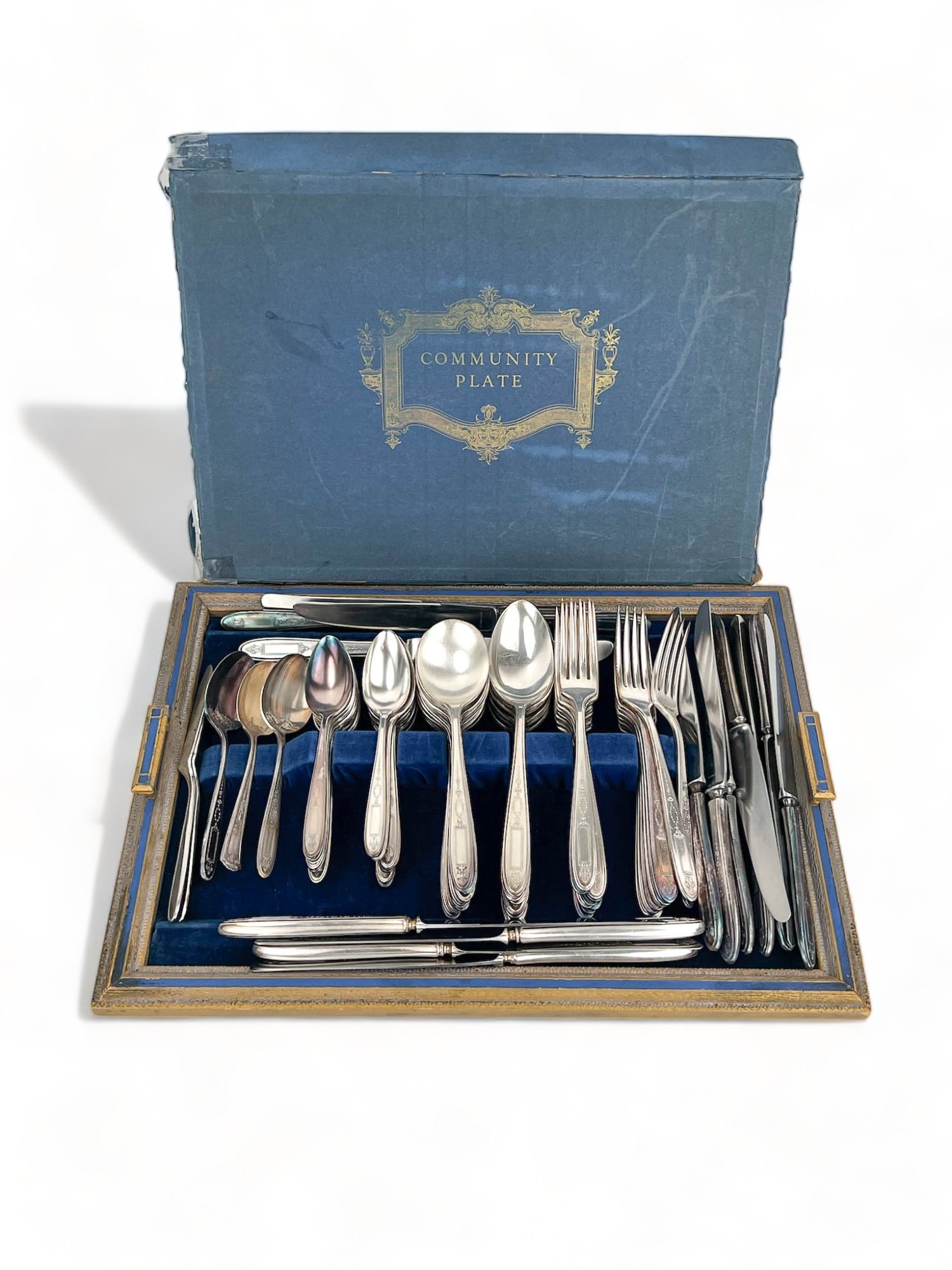 Community Silver Plate Grosvenor Pattern Flatware in Original Box (1 of 16)