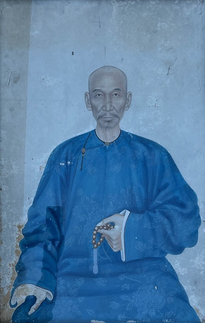 Chinese, Qing, Male Monk Ancestral Portrait (1 of 14)