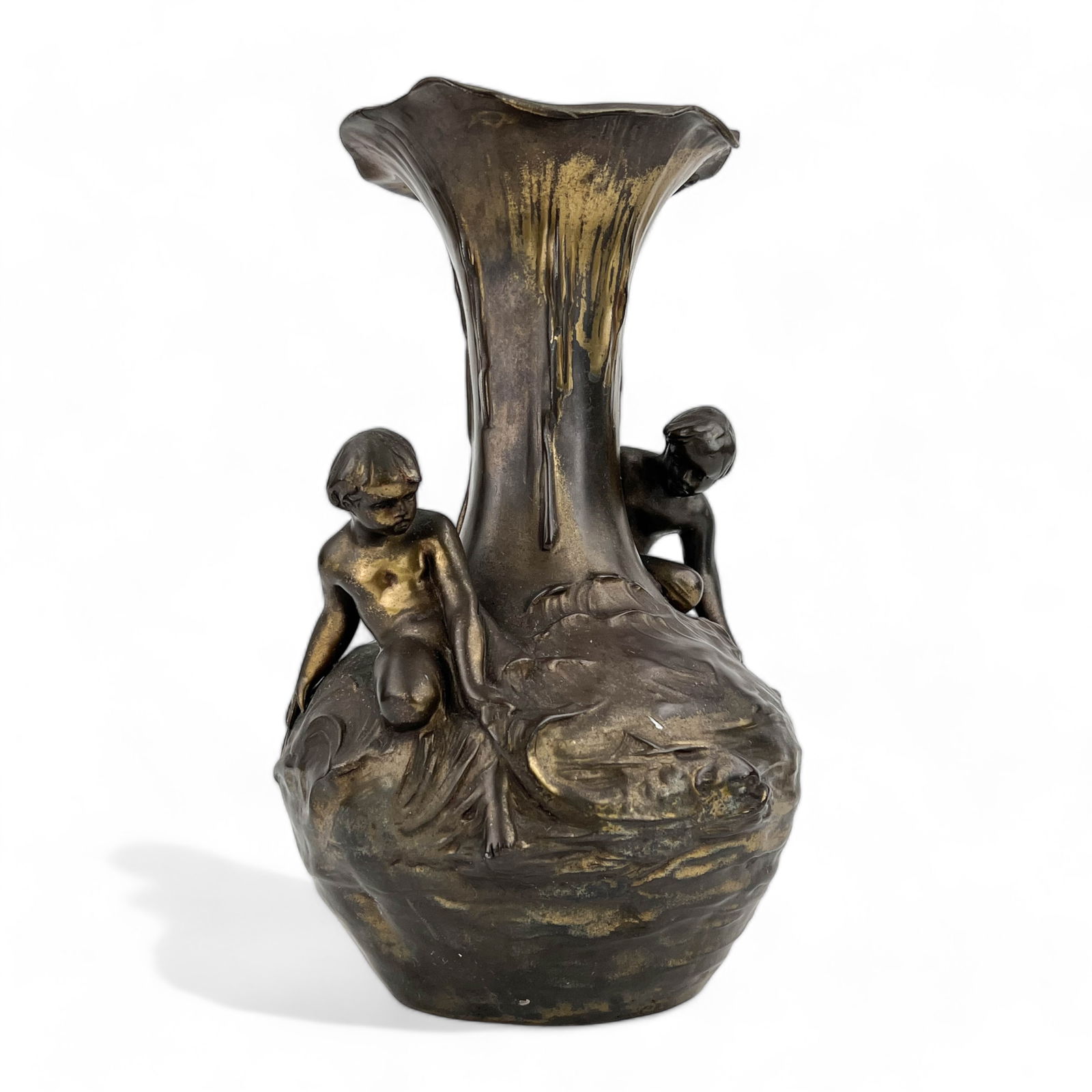 Art Nouveau Bronze Vase Stamped Kayserzinn 4165 (1 of 18)