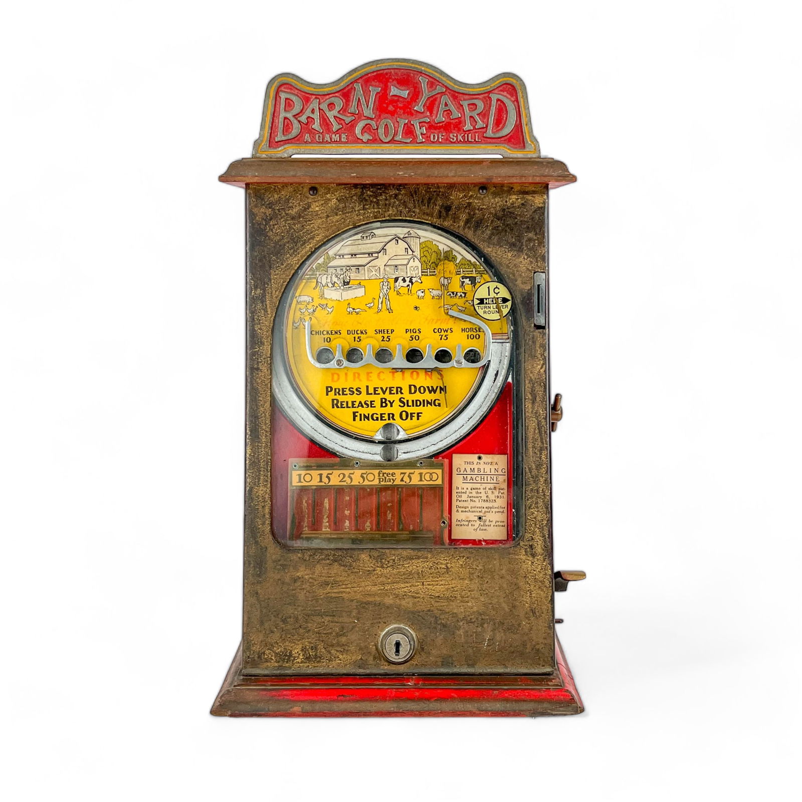 Antique Barn Yard Golf Slot Machine (1 of 15)