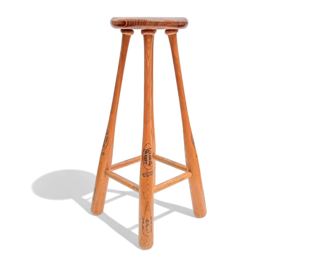 Folk Art Baseball Bat Stool (1 of 12)