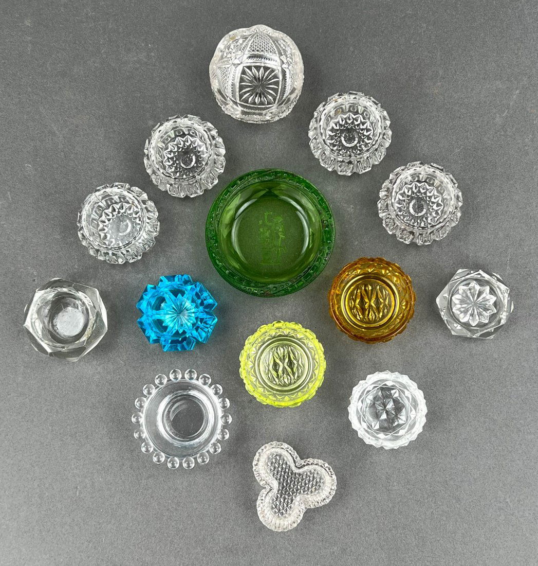 Antique Salt Servers, Crystal and Glass (1 of 19)