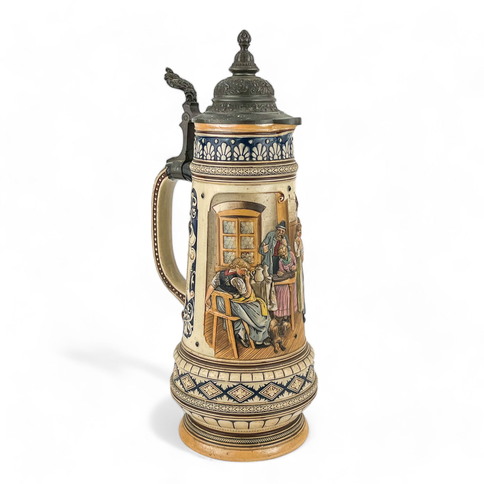 Vintage German Beer Stein w Pub Scene (1 of 17)