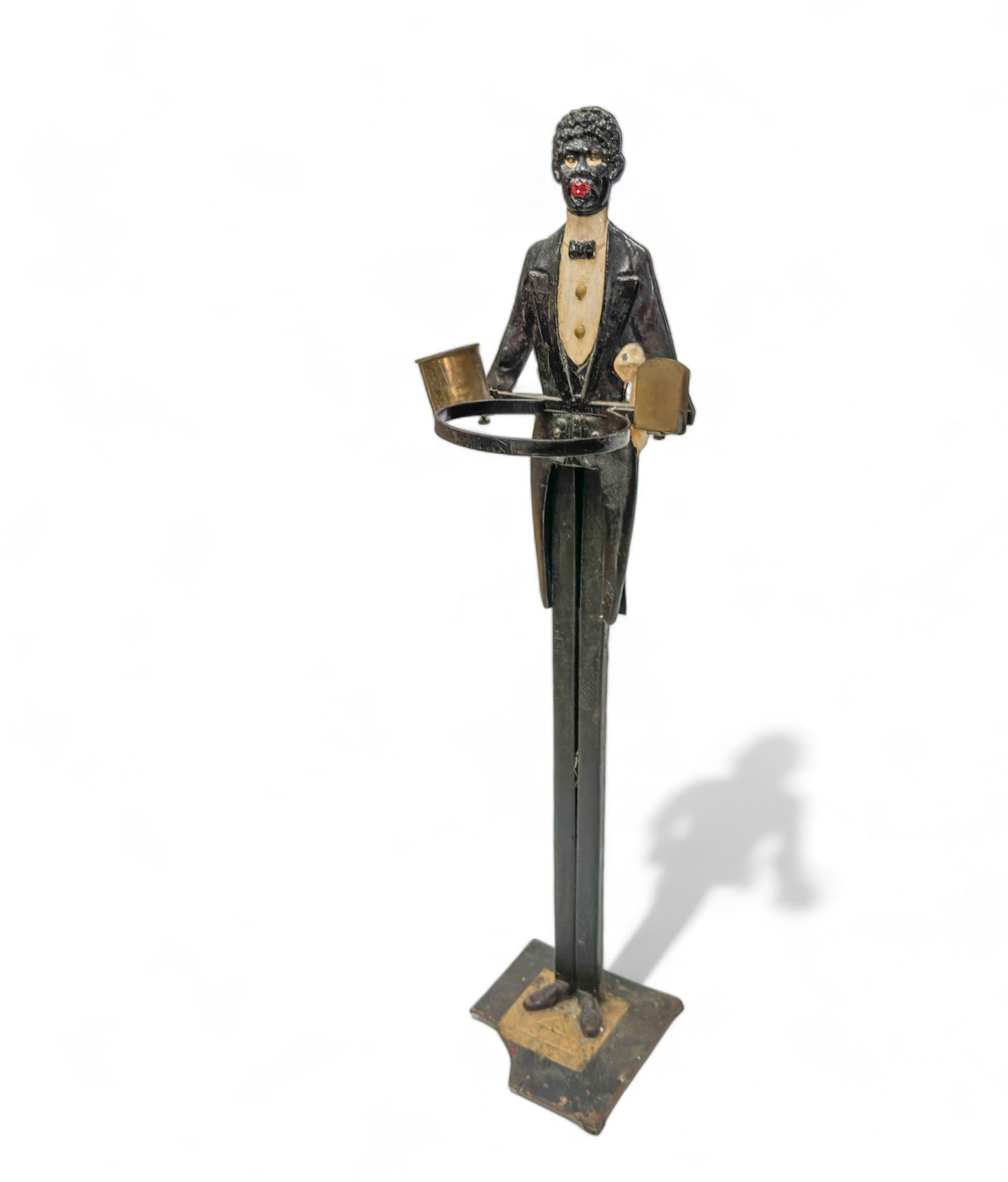 1920's Cast Iron Butler Umbrella Holder (1 of 4)