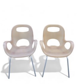 Karim Rashid, Oh Arm Chair, Early Set of 2 in Flesh Tone