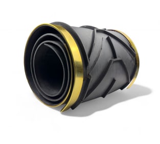 Birgit Werres "Rubber Roll", Rubber and Reflective Tape Sculpture