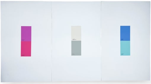 Bill Radawec, "Blue Eyes", Collage with Paper on Board c.1996