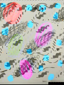 John Reilly, Fluffy Clouds #1, Ink and Marker on Paper c.1991