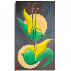 Cosimo Di Leo Ricatto, Large Surreal Painting, Oil on Canvas c.1986