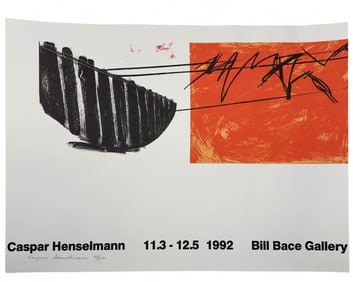 Caspar Henselman, Screenprint, Exhibition Poster Signed & Numbered c.1992