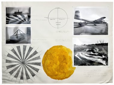 Jeff Wisniewski, Untitled c. 1990 (Corn Husk Drawing), Watercolor, Pencil Photographs on Paper