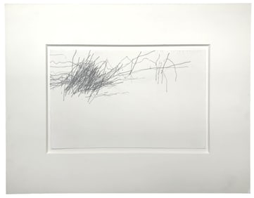 William Anastasi, "5.25.92 7:10 PM" c. 1992 Graphite Drawing On Paper Matted