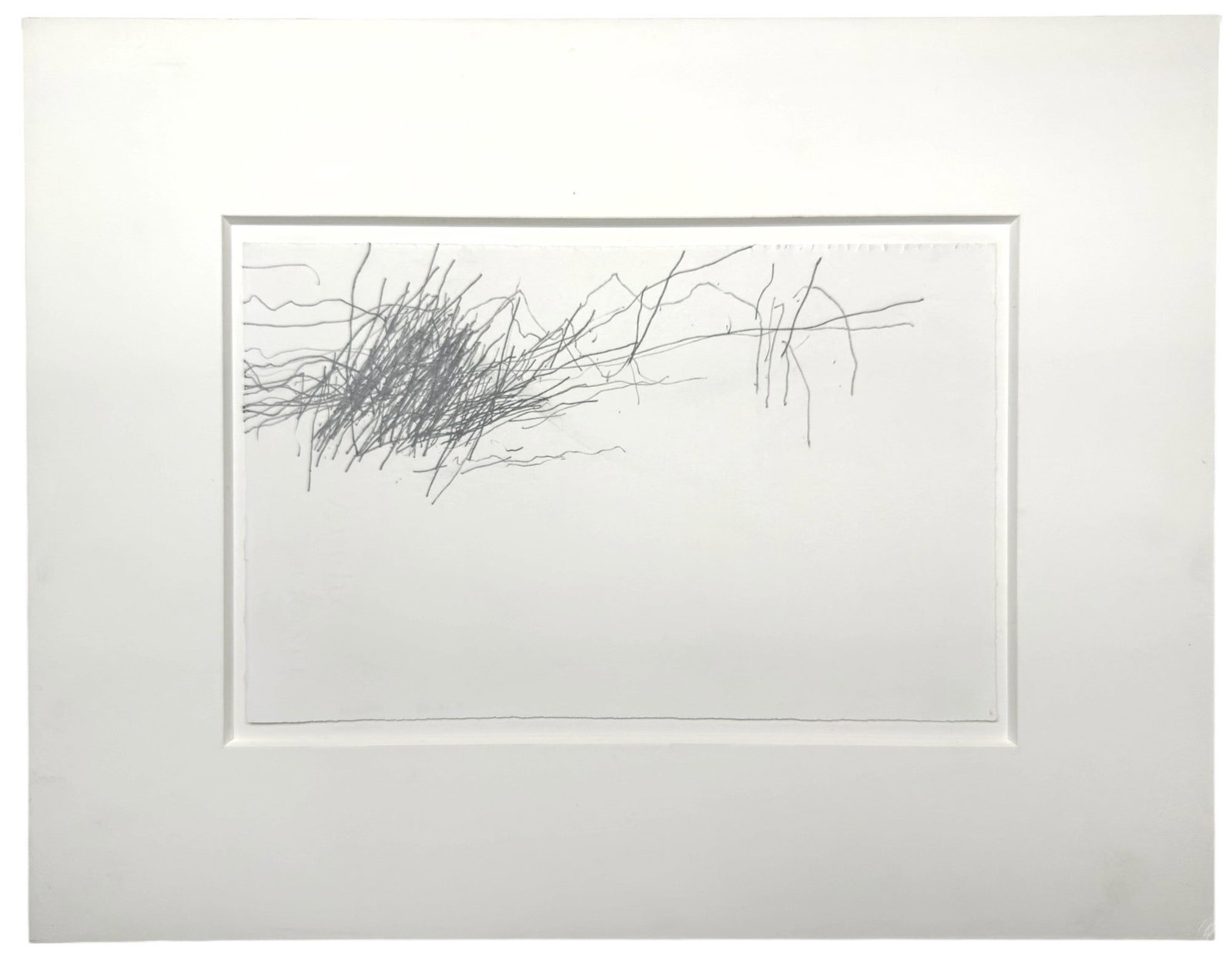 William Anastasi, "5.25.92 7:10 PM" c. 1992 Graphite Drawing On Paper Matted (1 of 8)