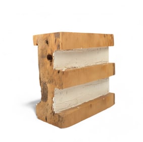 Richard Nonas, Oil & Paint on Wood Mixed Media Sculpture, c.1989