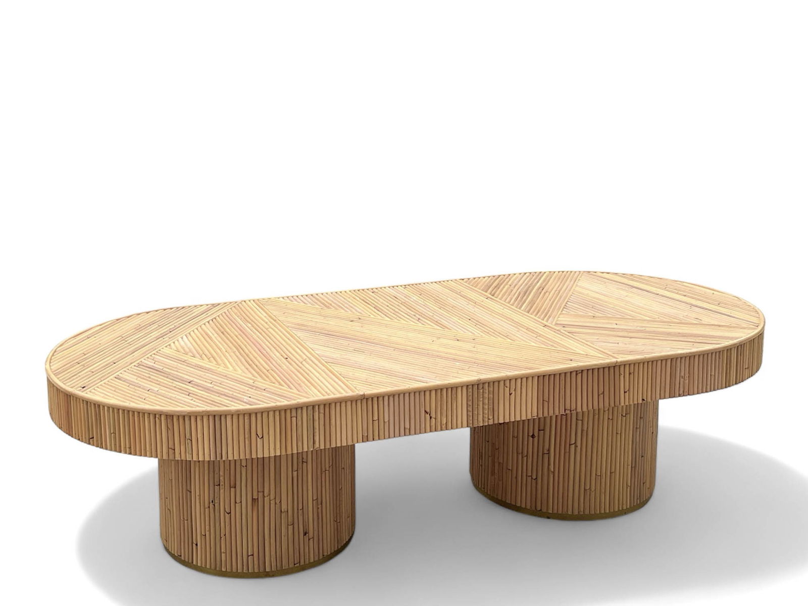 Betty Cobonpue Split Reed Pencil Rattan Coffee Table (1 of 13)