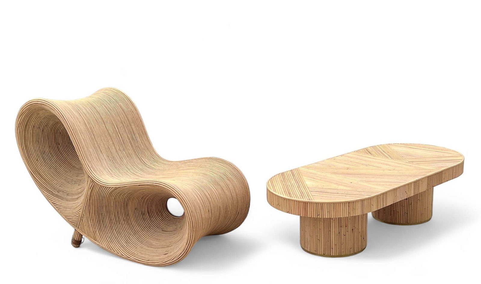 Betty Cobonpue Modern Pencil Rattan Lounge Chair (1 of 13)