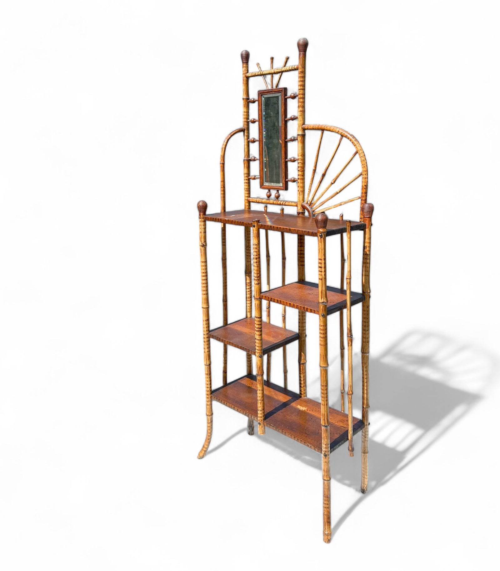 Art Deco Bamboo Rattan Etagere (1 of 15)
