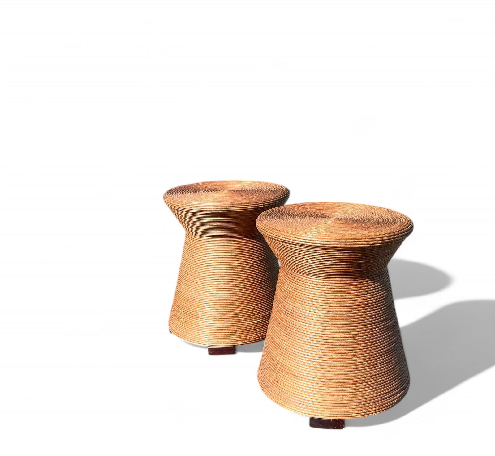 Pair, Pencil Rattan Side Tables (1 of 10)