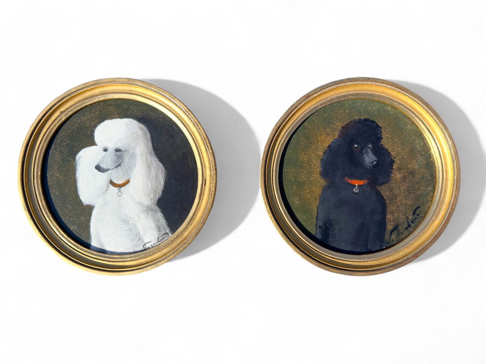 Pierre Lemarchand, French 1906-1970, Original Oil on Canvas, Poodle Portraits (1 of 9)