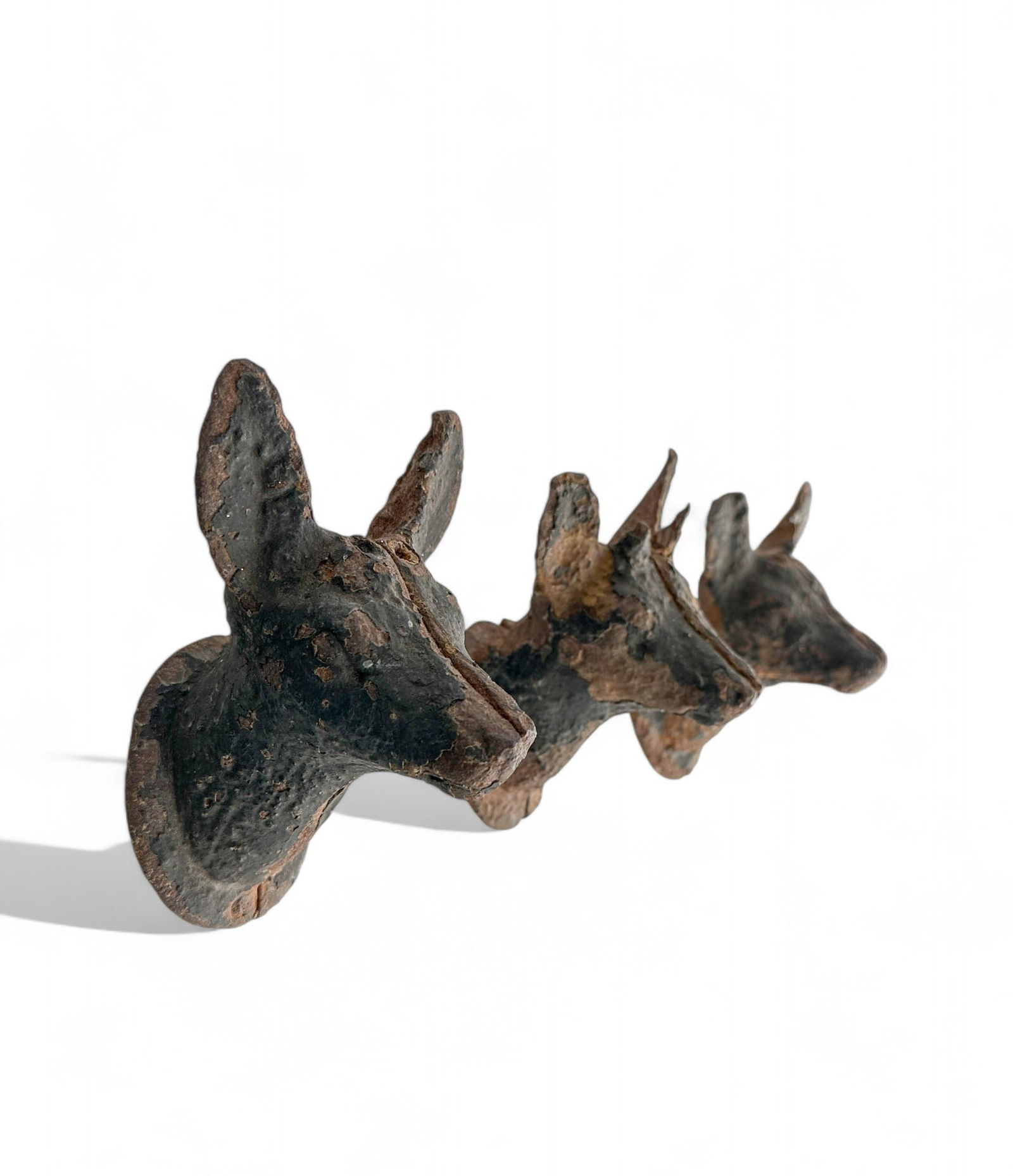 Antique Cast Iron Deer Head Wall Mounts (1 of 10)