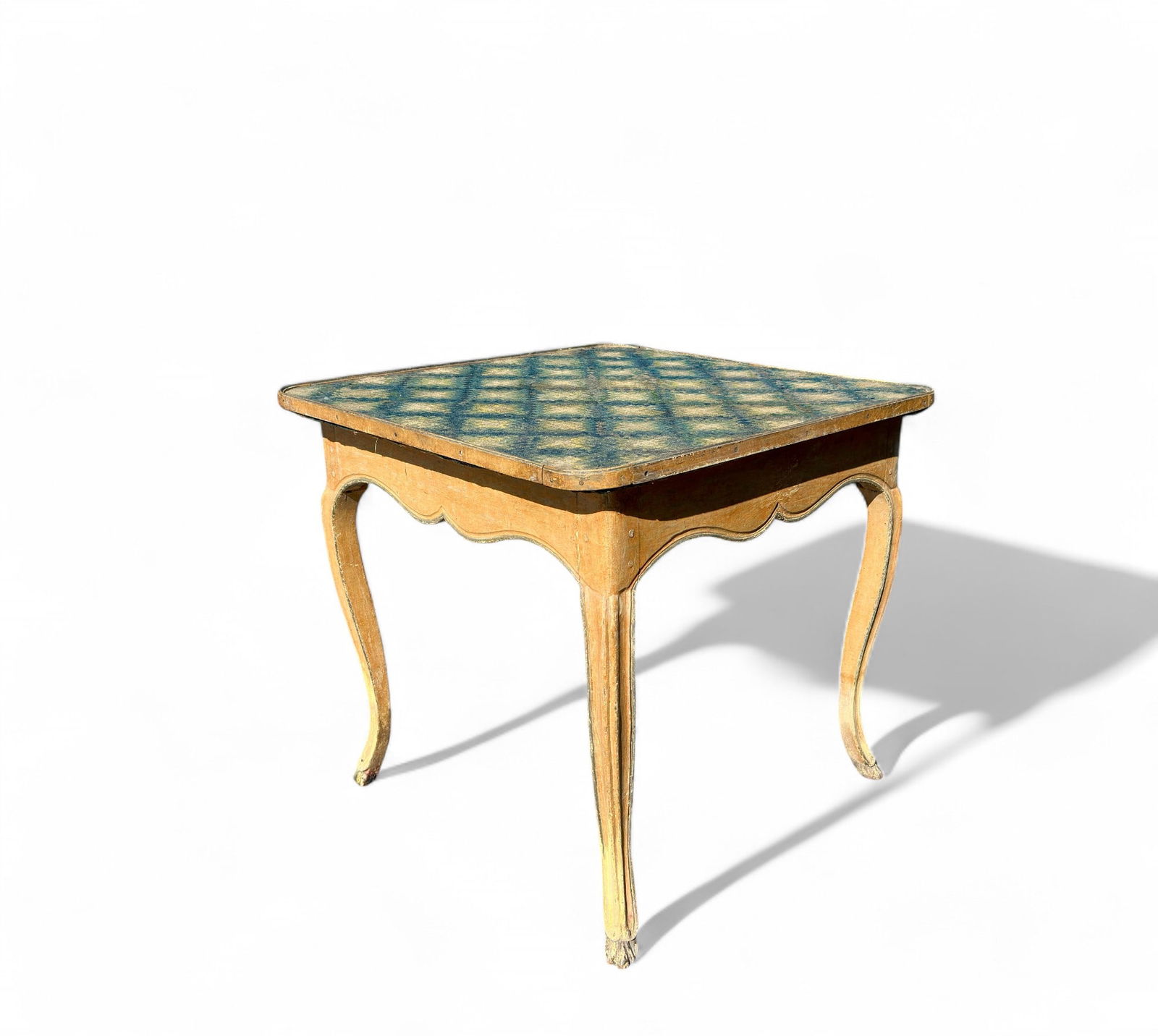 Antique Needle point Top Hoof Foot Cabriole Leg Games Table (1 of 9)