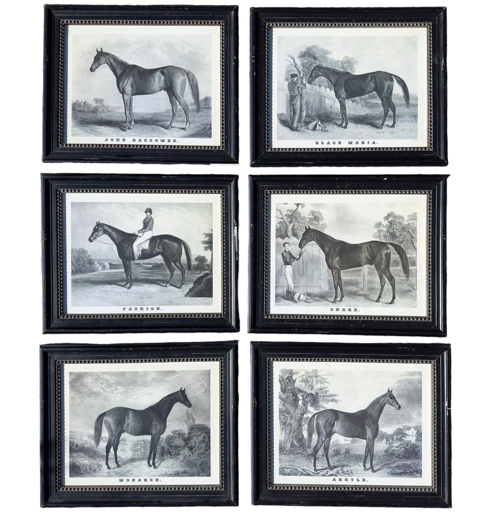 Set of Six Framed Horse Prints (1 of 8)