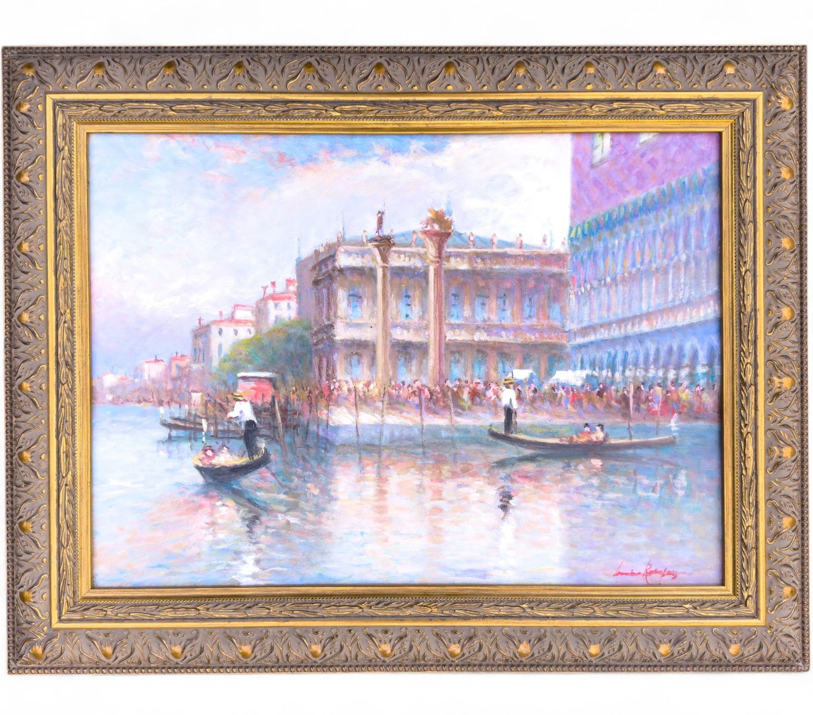 Luciano Rampaso, Italian, Oil on Canvas, Venice Lagood (1 of 9)