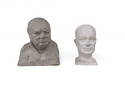 Plaster Cast Winston Churchill and Eisenhower Busts By Nemon