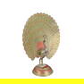 Vintage Brass peacock Figurine with painted details