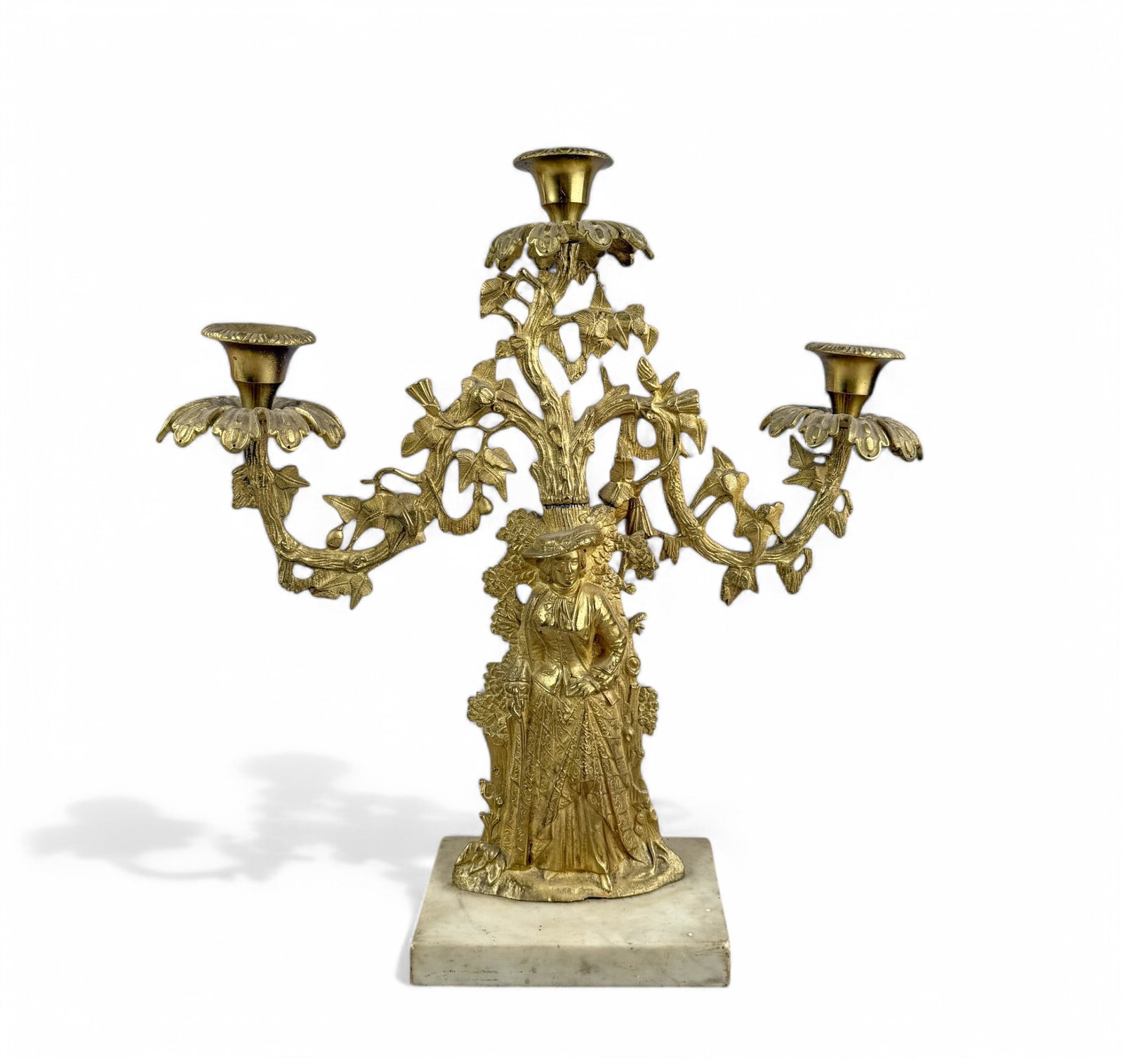 19th C Gilt Bronze Figural Candelabra (1 of 4)