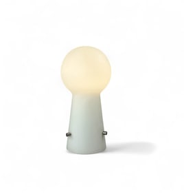 Mid Century Frosted Glass Dome Table Lamp by Laurel